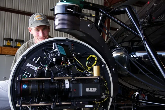 3D camera setup for helicopter production